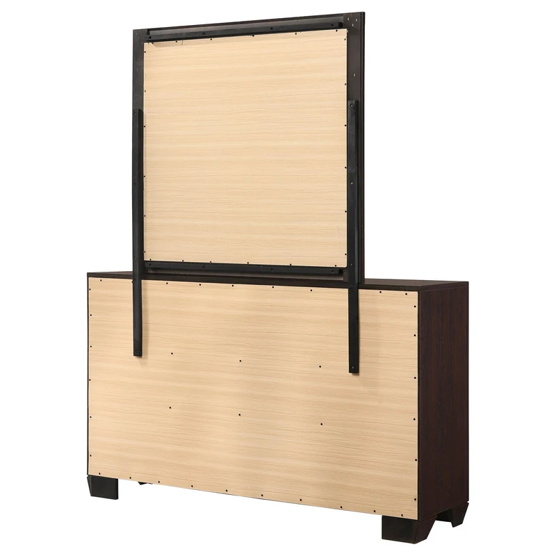 Coaster Furniture Kauffman 204393M 6-Drawer Dresser with Mirror - Dark Cocoa