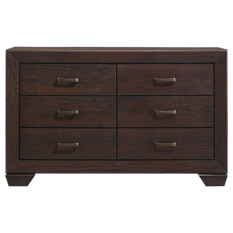 Coaster Furniture Kauffman 204393 6-Drawer Dresser - Dark Cocoa