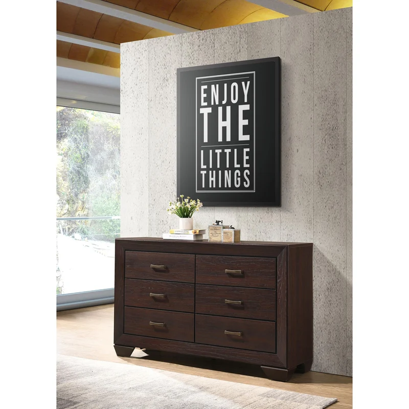 Coaster Furniture Kauffman 204393 6-Drawer Dresser - Dark Cocoa