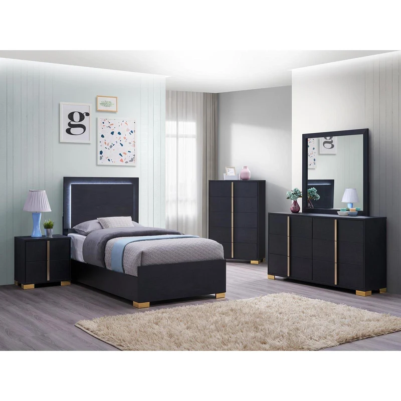 Coaster Furniture Marceline 222831T-S5 7 pc Twin Panel Bedroom Set