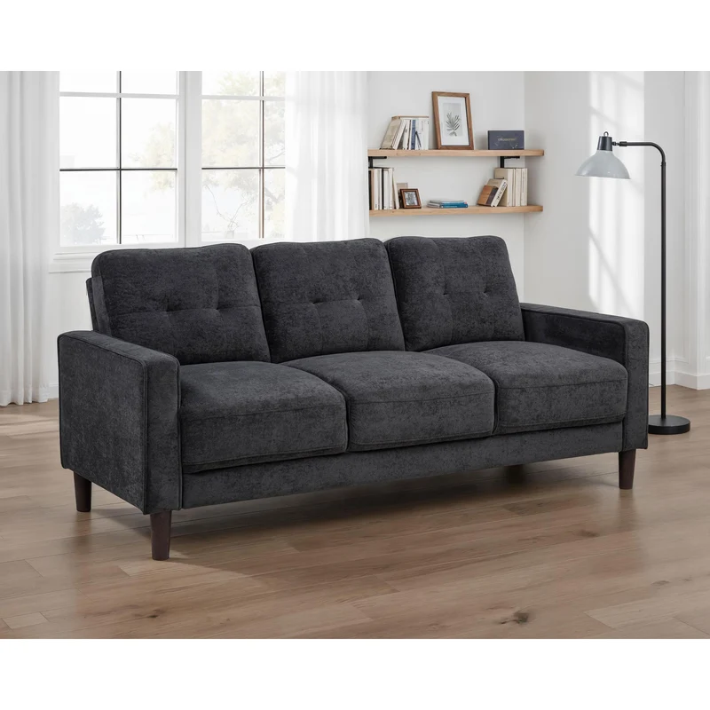 Coaster Furniture Bowen II 509981 Fabric Upholstered Track Arm Sofa - Steel Grey