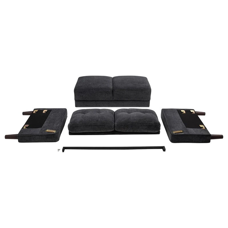 Coaster Furniture Bowen II 509981 Fabric Upholstered Track Arm Sofa - Steel Grey