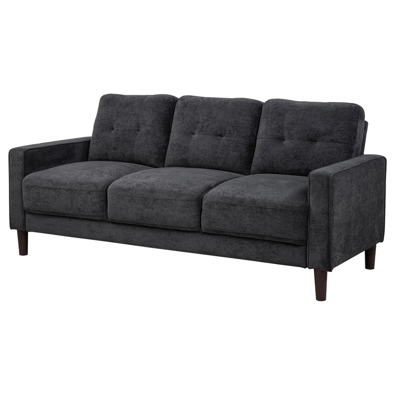 Coaster Furniture Bowen II 509981 Fabric Upholstered Track Arm Sofa - Steel Grey