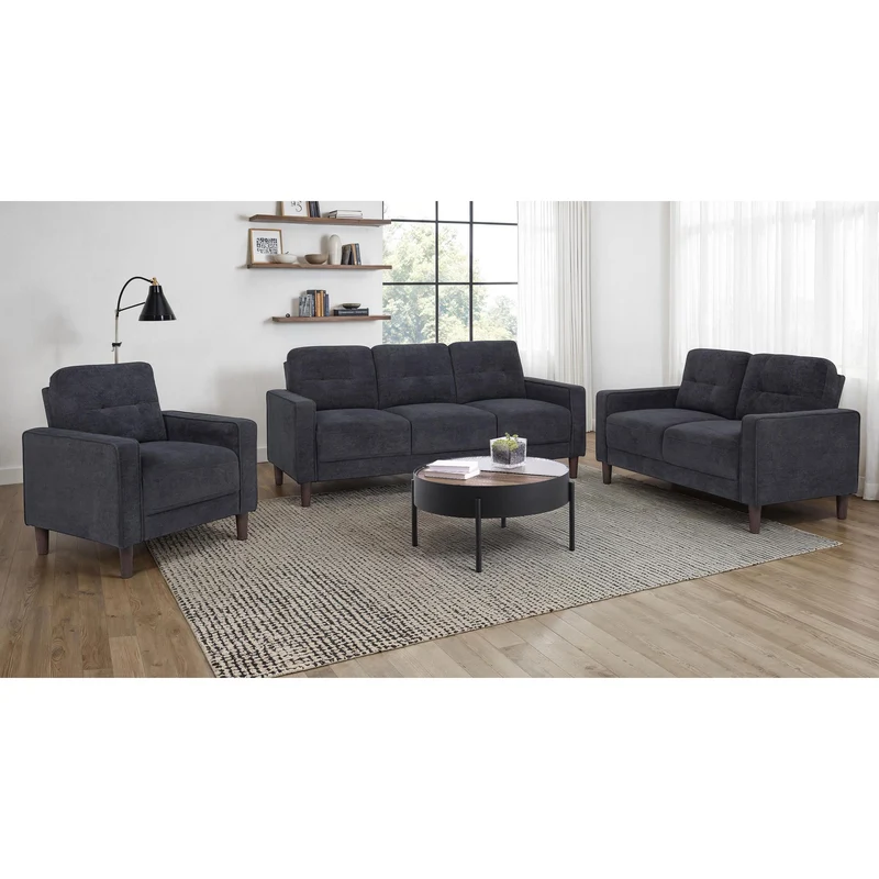 Coaster Furniture Bowen II 509981 Fabric Upholstered Track Arm Sofa - Steel Grey