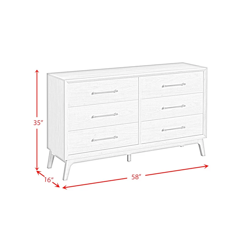 Elements International Westland B-13000-6-DR 6-Drawer Dresser
