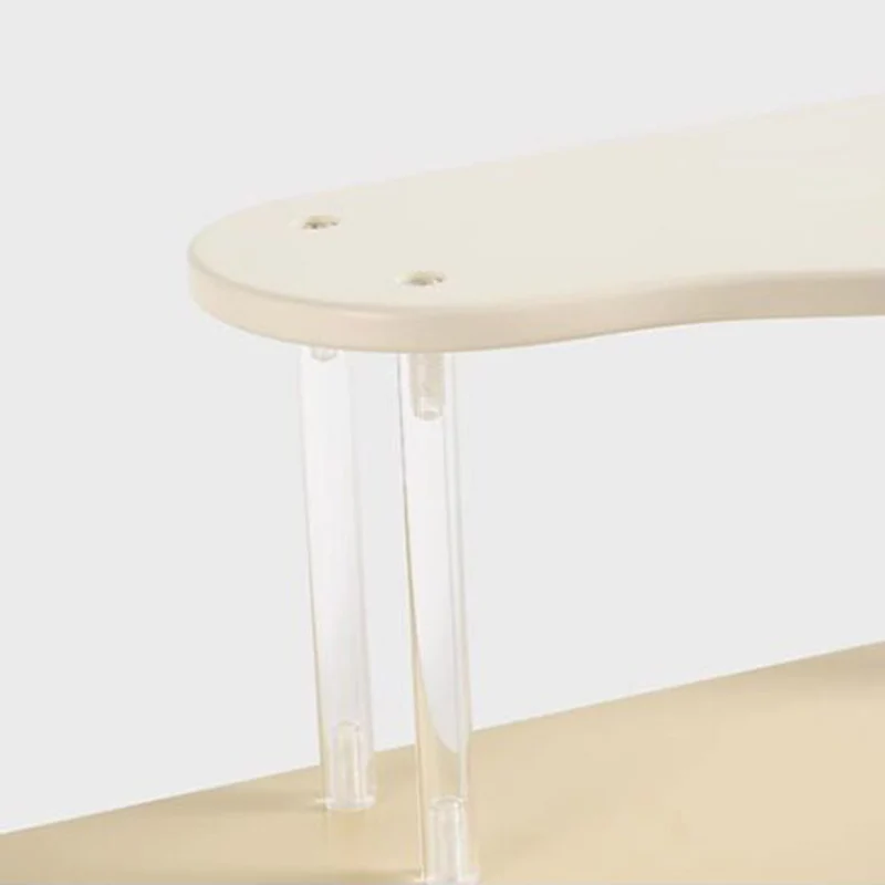 Contemporary Nordic MDF Acrylic Desktop Storage Shelf 3-Tier For Living Room & Entryway