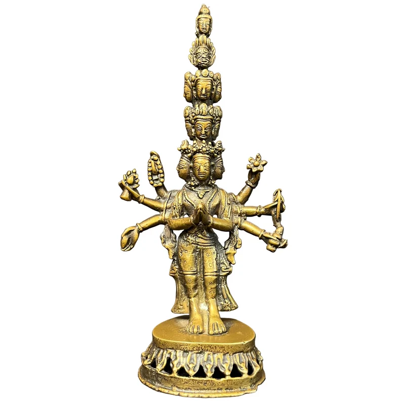 Figura bronce de Avalokiteshvara tibetano s.XIX