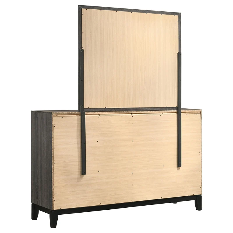 Coaster Furniture Watson 212423M 6-Drawer Dresser with Mirror - Grey Oak
