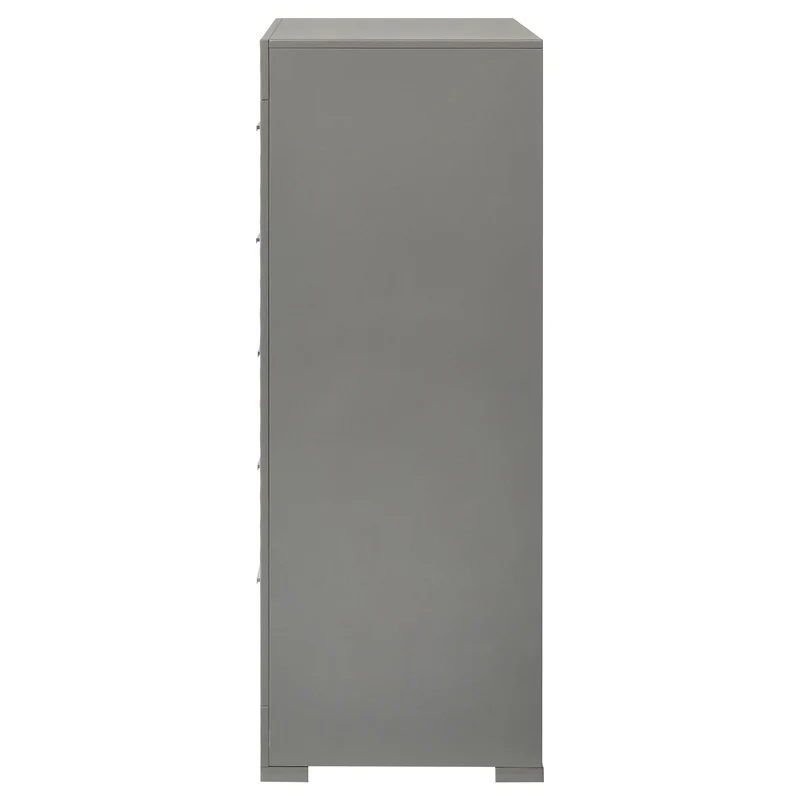 Coaster Furniture Ives 224975 5-Drawer Bedroom Chest of Drawers - Grey High Gloss
