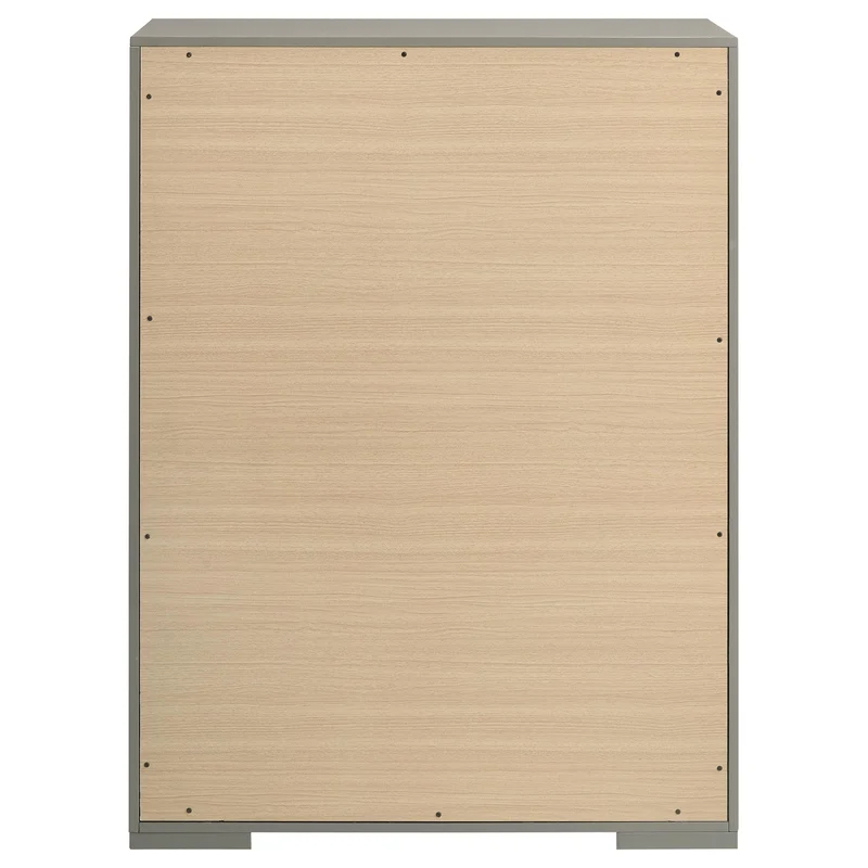 Coaster Furniture Ives 224975 5-Drawer Bedroom Chest of Drawers - Grey High Gloss