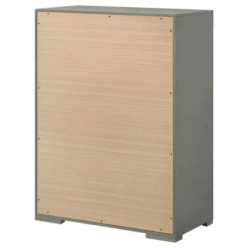 Coaster Furniture Ives 224975 5-Drawer Bedroom Chest of Drawers - Grey High Gloss