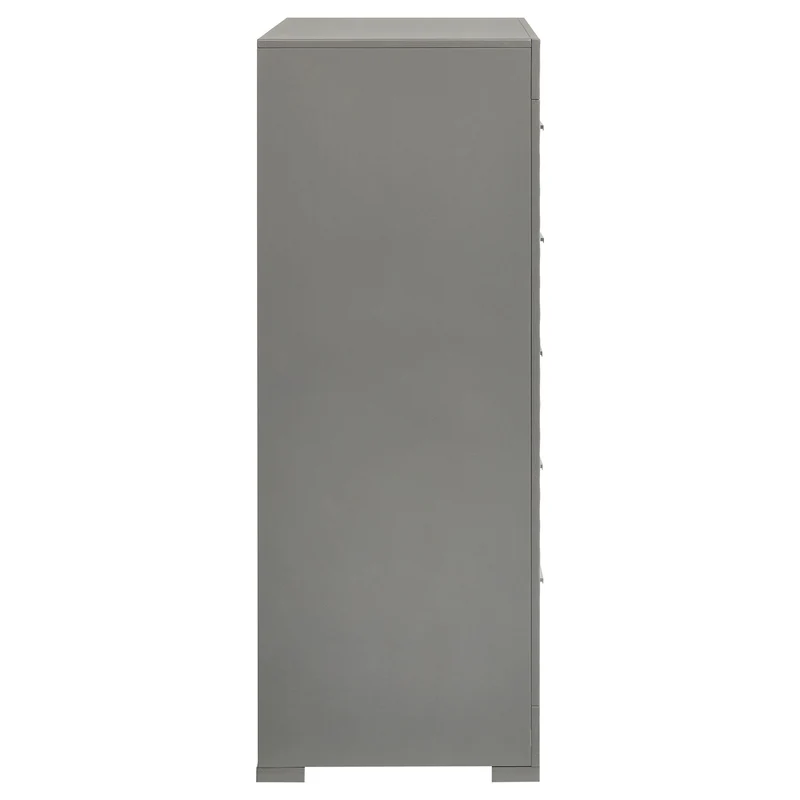 Coaster Furniture Ives 224975 5-Drawer Bedroom Chest of Drawers - Grey High Gloss