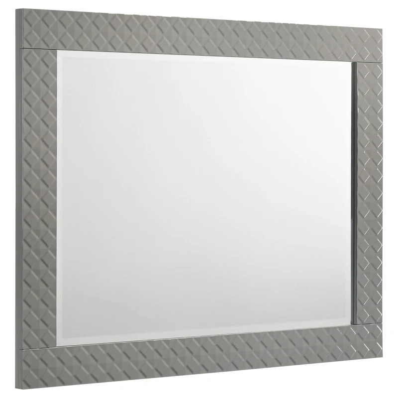 Coaster Furniture Ives 224974 Dresser Mirror - Grey High Gloss