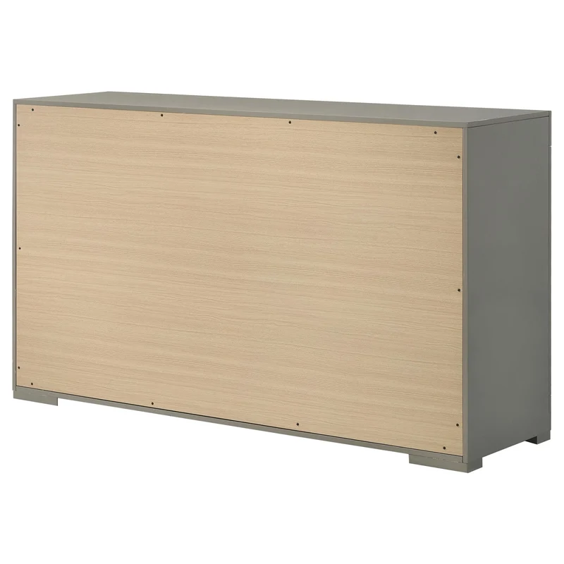 Coaster Furniture Ives 224973 6-Drawer Dresser Cabinet - Grey High Gloss