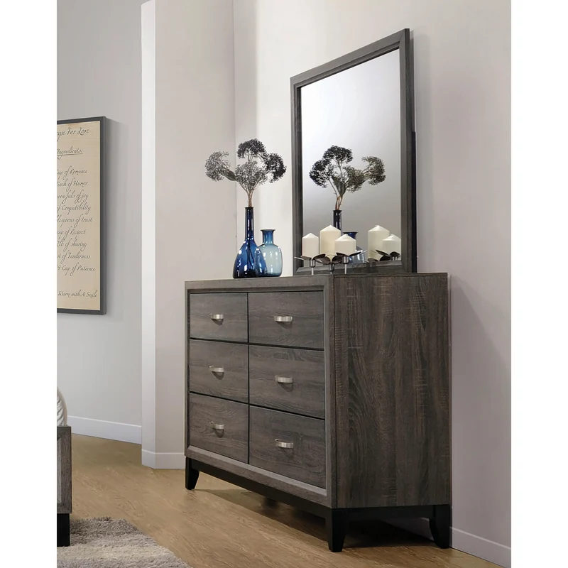 Coaster Furniture Watson 212424 Dresser Mirror - Grey Oak