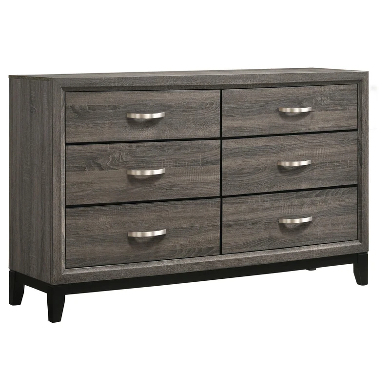 Coaster Furniture Watson 212423 6-Drawer Dresser - Grey Oak