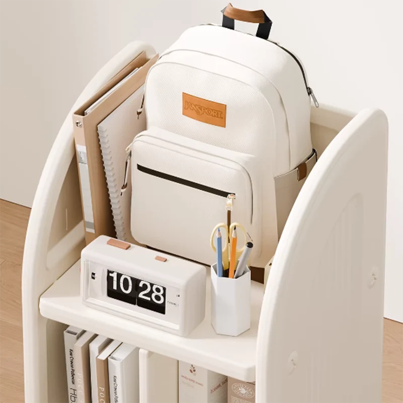 Modern Minimalist Eco-Friendly HDPE Arched Movable Storage Shelf 2-Drawer For Living Room