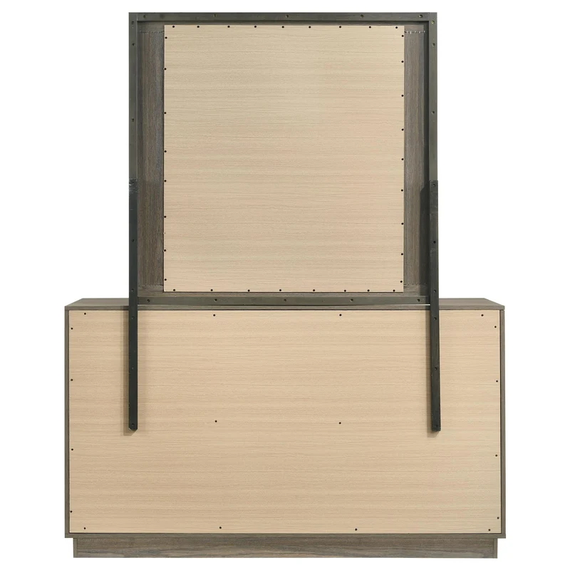 Coaster Furniture Fenwick 224983M 9-Drawer Dresser with Mirror - Grey Oak