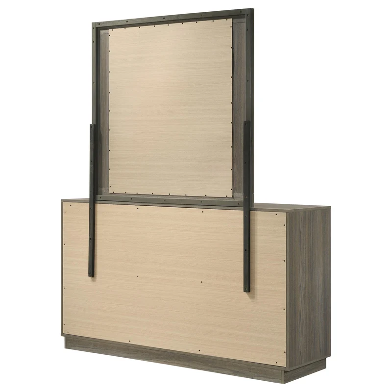 Coaster Furniture Fenwick 224983M 9-Drawer Dresser with Mirror - Grey Oak