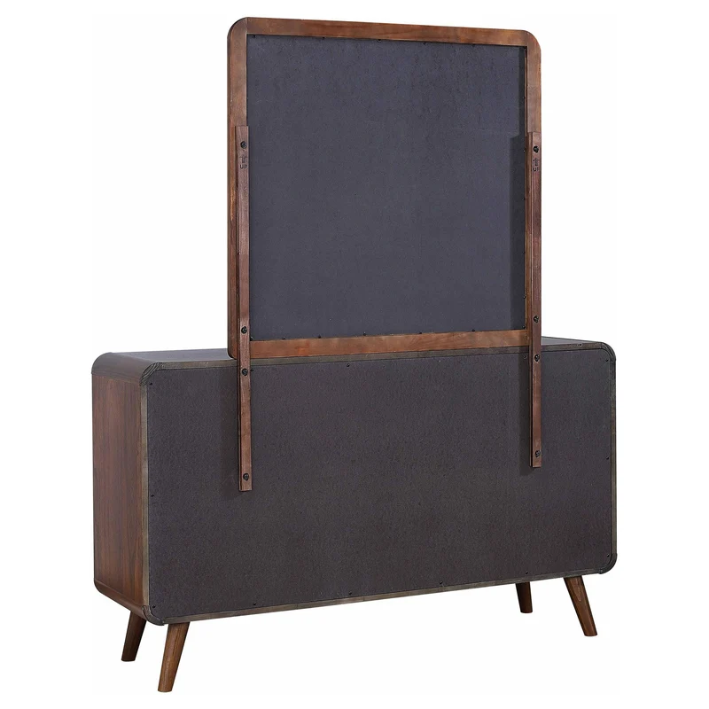 Coaster Furniture Robyn 205133M 6-Drawer Dresser with Mirror - Dark Walnut