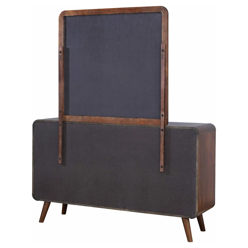 Coaster Furniture Robyn 205133M 6-Drawer Dresser with Mirror - Dark Walnut