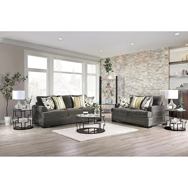 Furniture of America Taliyah Stationary Fabric Sofa SM3080-SF