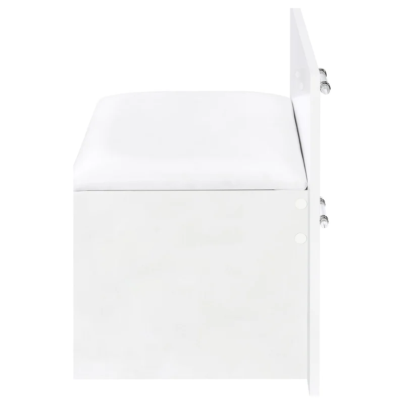 Coaster Furniture Flora 930218 2-drawer Vanity Set with LED Mirror - White High Gloss