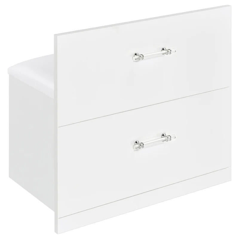 Coaster Furniture Flora 930218 2-drawer Vanity Set with LED Mirror - White High Gloss