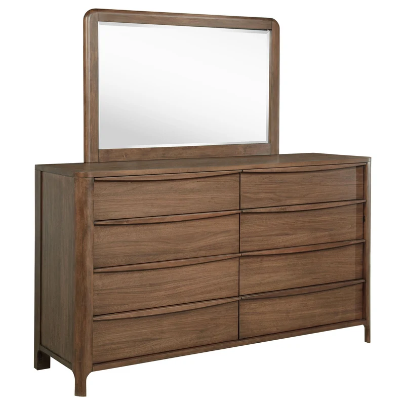 Coaster Furniture Maderia 223323M 8-Drawer Dresser and Mirror - Walnut