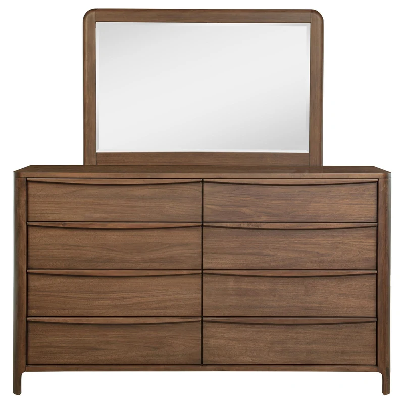 Coaster Furniture Maderia 223323M 8-Drawer Dresser and Mirror - Walnut