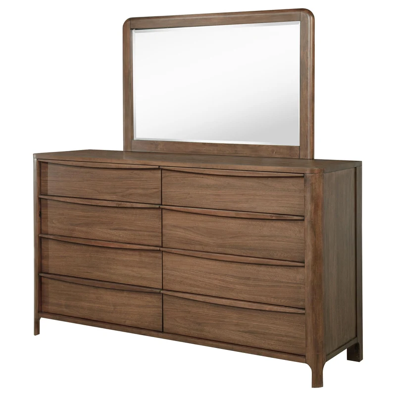 Coaster Furniture Maderia 223323M 8-Drawer Dresser and Mirror - Walnut