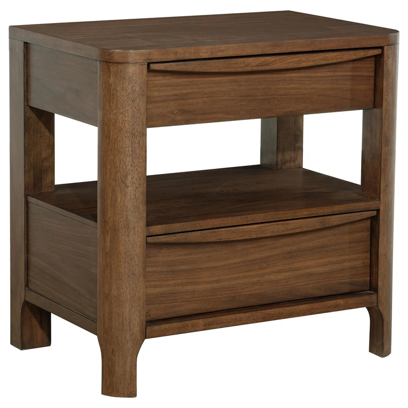 Coaster Furniture Maderia 223322 2-Drawer Nightstand Bedside Table - Walnut
