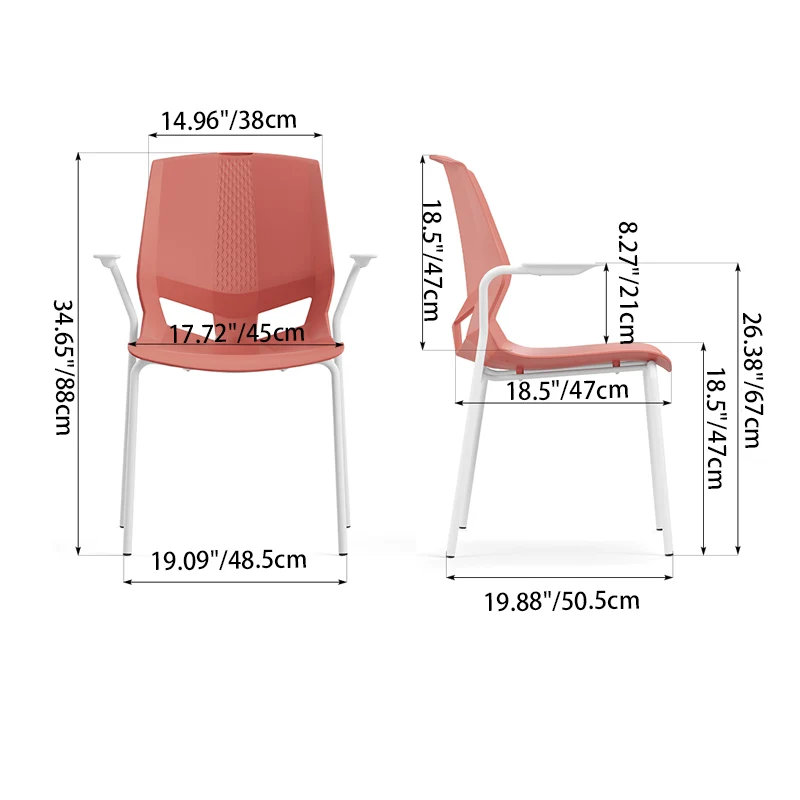 Contemporary Scandinavian INS-Style Training Chair: Minimalist Ergonomic Backrest Desk Chair For Home Office