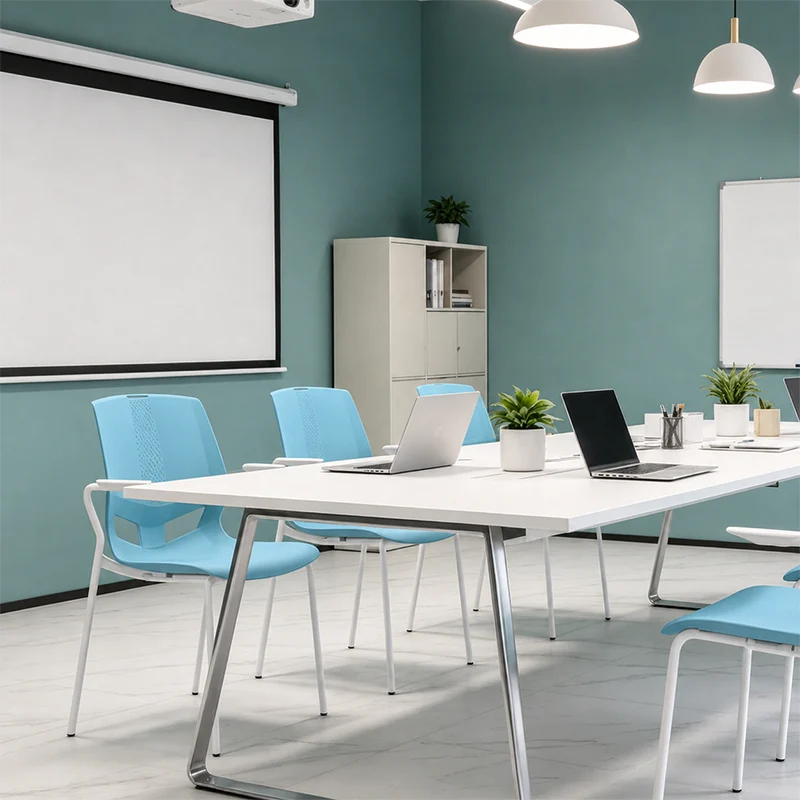 Contemporary Scandinavian Ergonomic Chair: INS-Style One-Piece Molded PP Desk Chair For Home Office