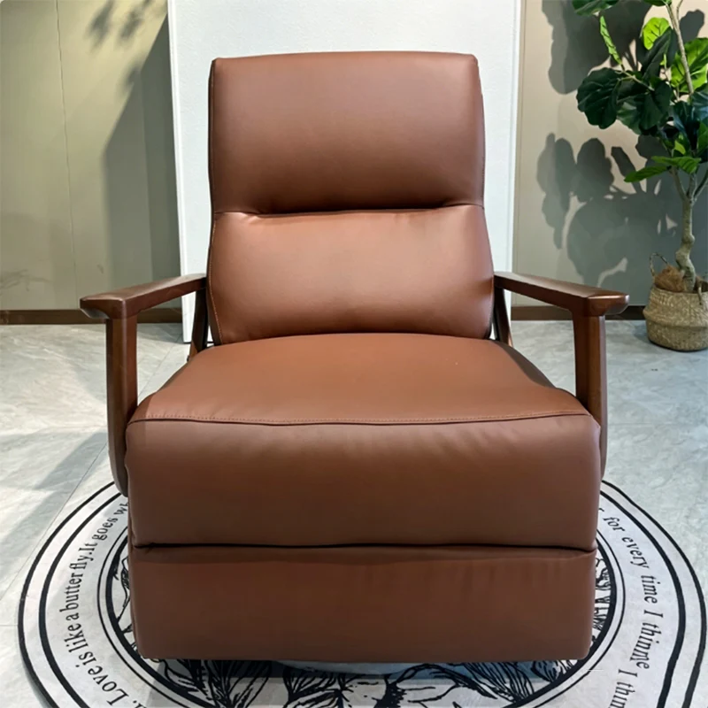 Contemporary Scandinavian Functional Accent Chair: Ergonomic Design - Swivel Single-Seater Sofa For Living Room