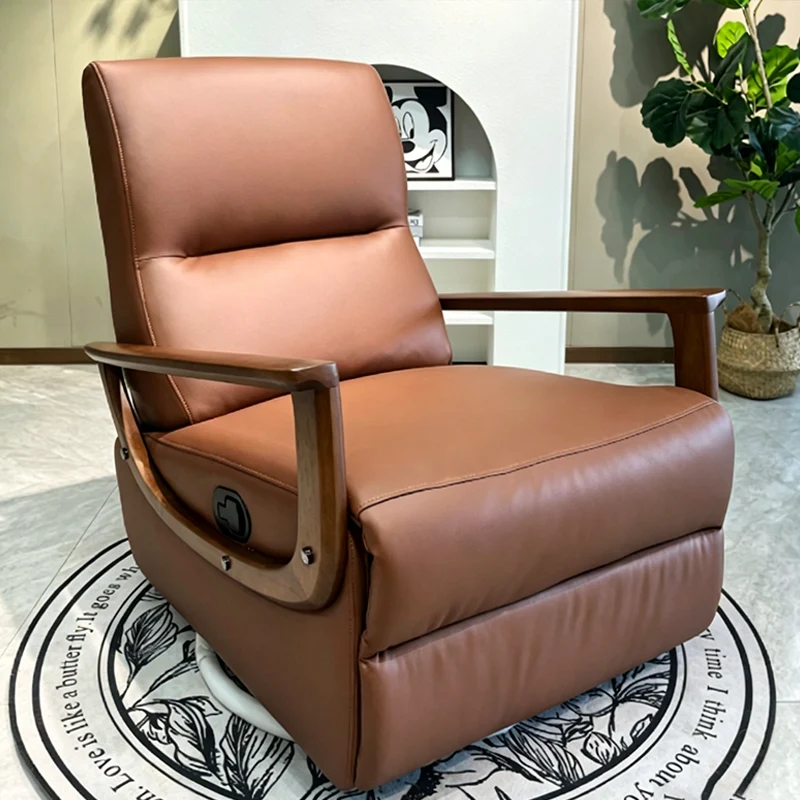 Contemporary Scandinavian Functional Accent Chair: Ergonomic Design - Swivel Single-Seater Sofa For Living Room