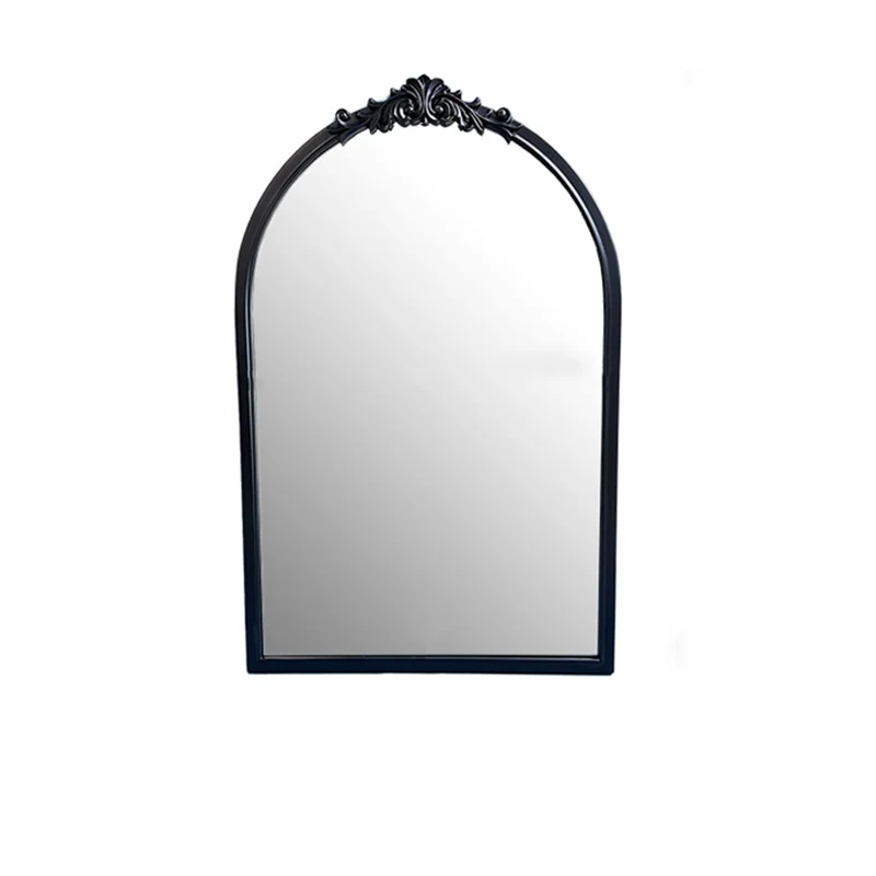 Traditional French Polyurethane Glass Oval Arch Wall Mirror For Living Room & Bathroom