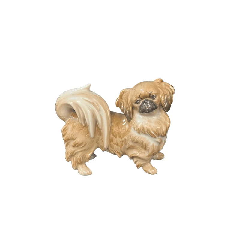 Augarten Austrian porcelain figurine of a Pekingese dog