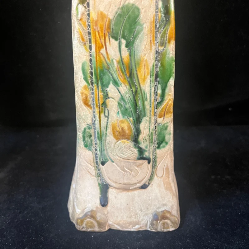 Pair of Chinese Tang style terracotta figures 'Ladies in Green'