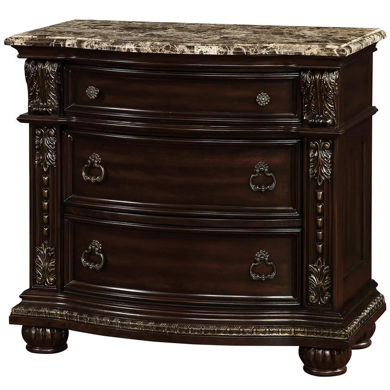 Furniture of America Fromberg 3-Drawer Nightstand CM7670N