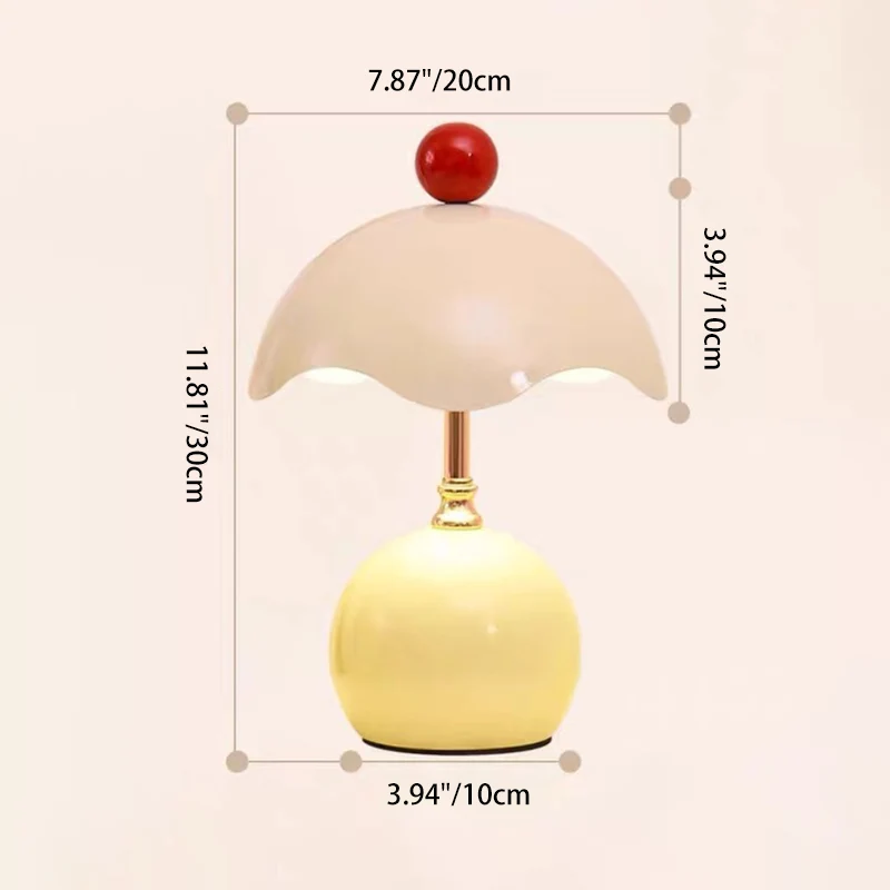 Contemporary Nordic Iron Eggshell-shaped Round USB Charging LED Table Lamp For Living Room & Bedroom