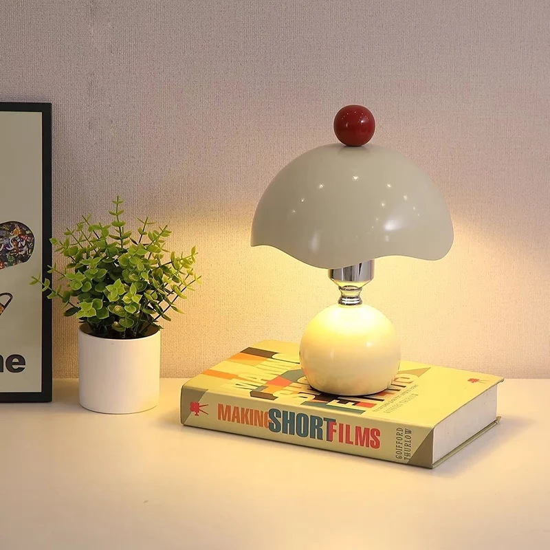 Contemporary Nordic Iron Eggshell-shaped Round USB Charging LED Table Lamp For Living Room & Bedroom