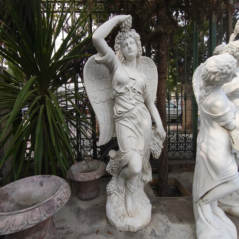 Angel of the Four Seasons Sculpture - Summer Stone Marble