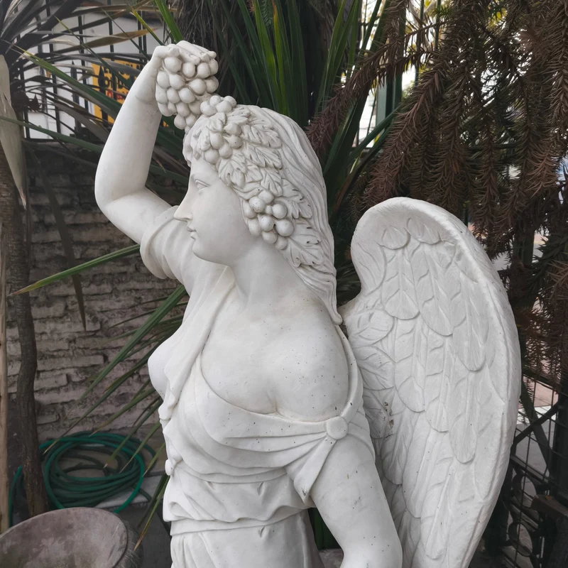 Angel of the Four Seasons Sculpture - Summer Stone Marble