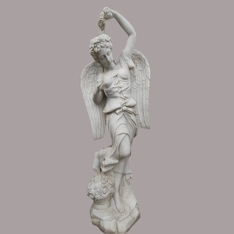 Angel of the Four Seasons sculpture - spring in marble stone
