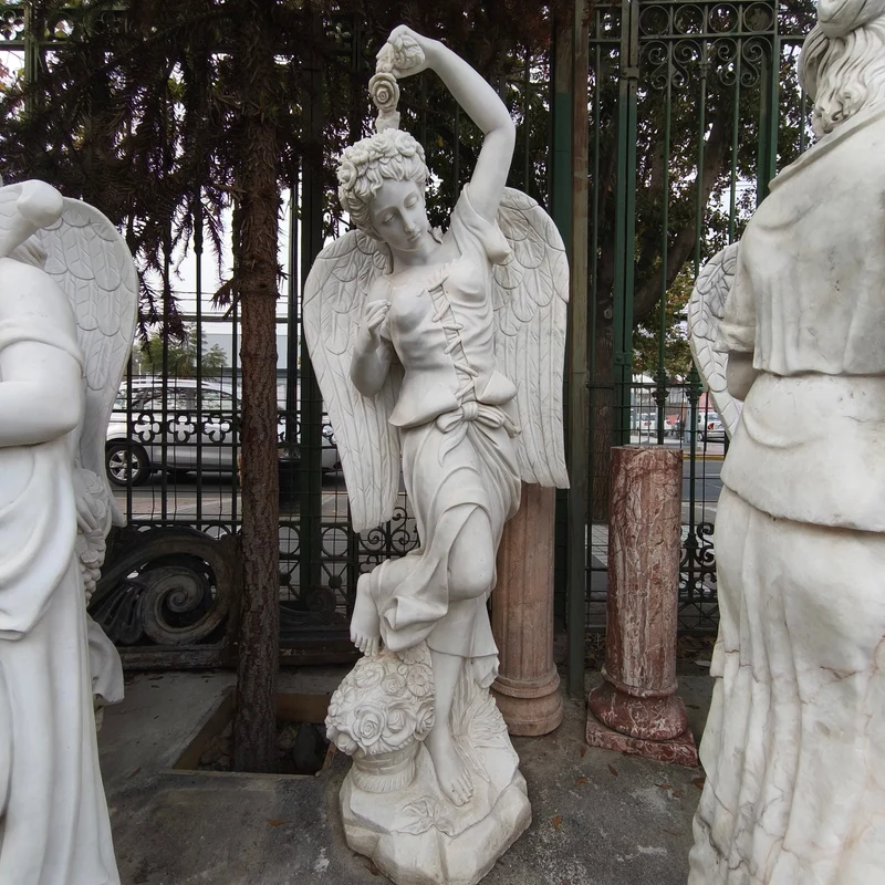 Angel of the Four Seasons sculpture - spring in marble stone
