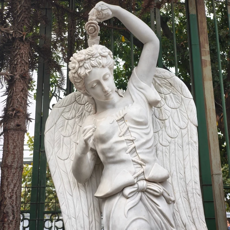 Angel of the Four Seasons sculpture - spring in marble stone