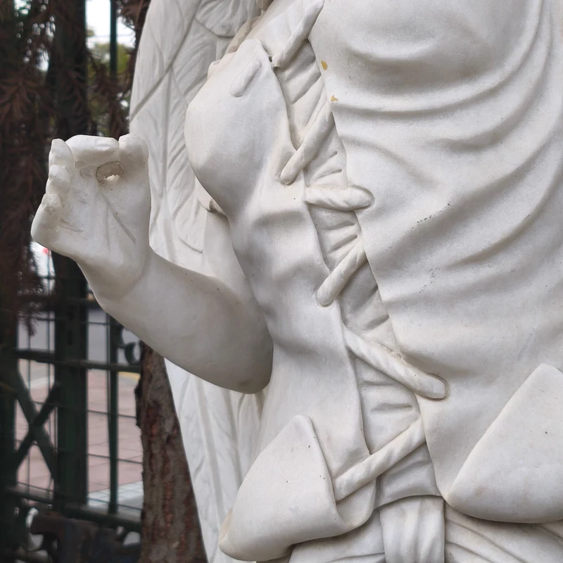 Angel of the Four Seasons sculpture - spring in marble stone