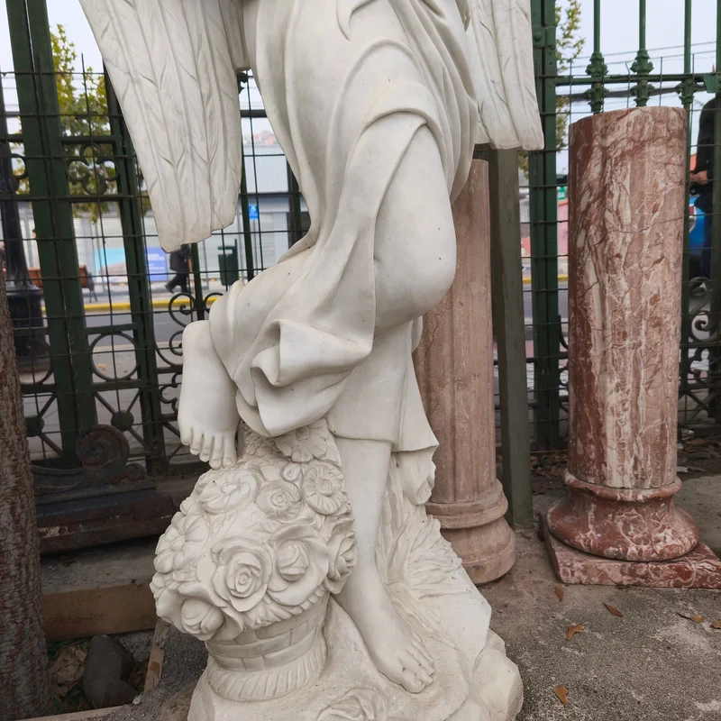 Angel of the Four Seasons sculpture - spring in marble stone
