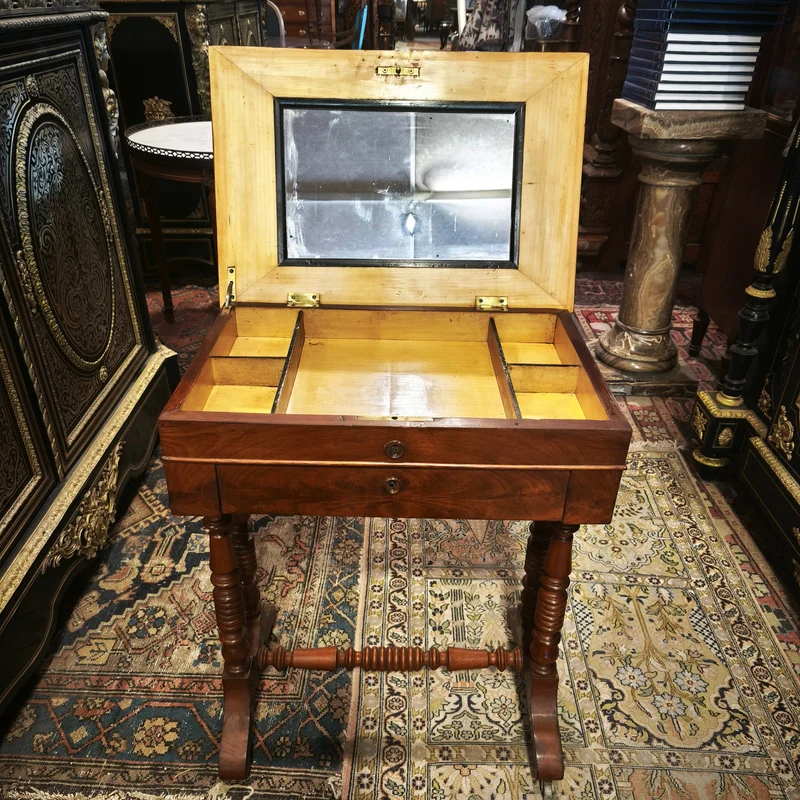 French mahogany dresser and dresser with wheels